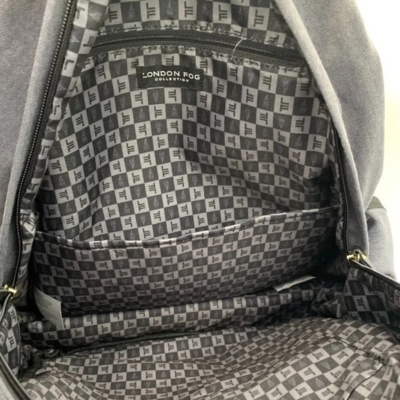 London Fog Gray and Black Backpack with Durable Design NWT main image 5
